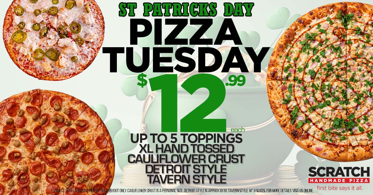 03162026 fb pizza tuesday st patricks day final St patricks day pizza tuesday