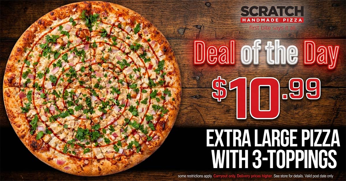 08092026 fb 1099 3 topping sunday hot deal at scratch pizza